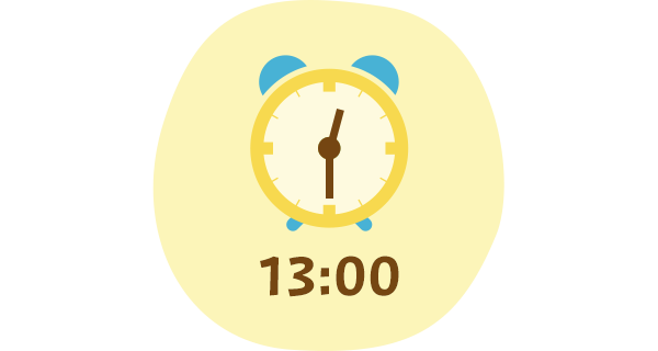 イラスト：時計 13：30