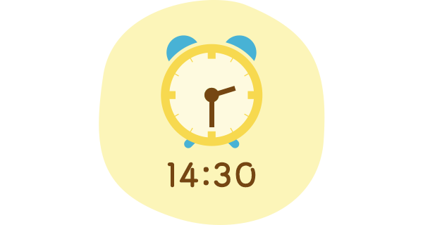イラスト：時計 14：30